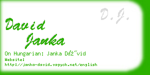 david janka business card